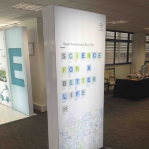 Swift Displays lightbox banner stand