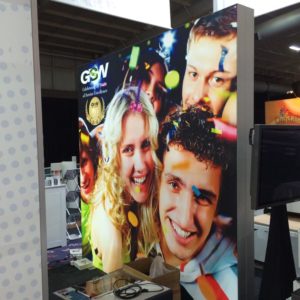 Swift Displays lightbox banner stand