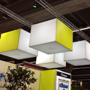 Swift Displays hanging lightboxes