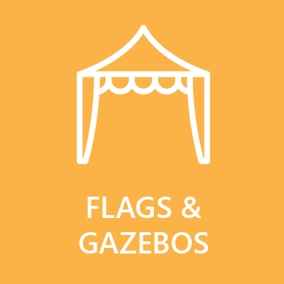 flags and gazebos